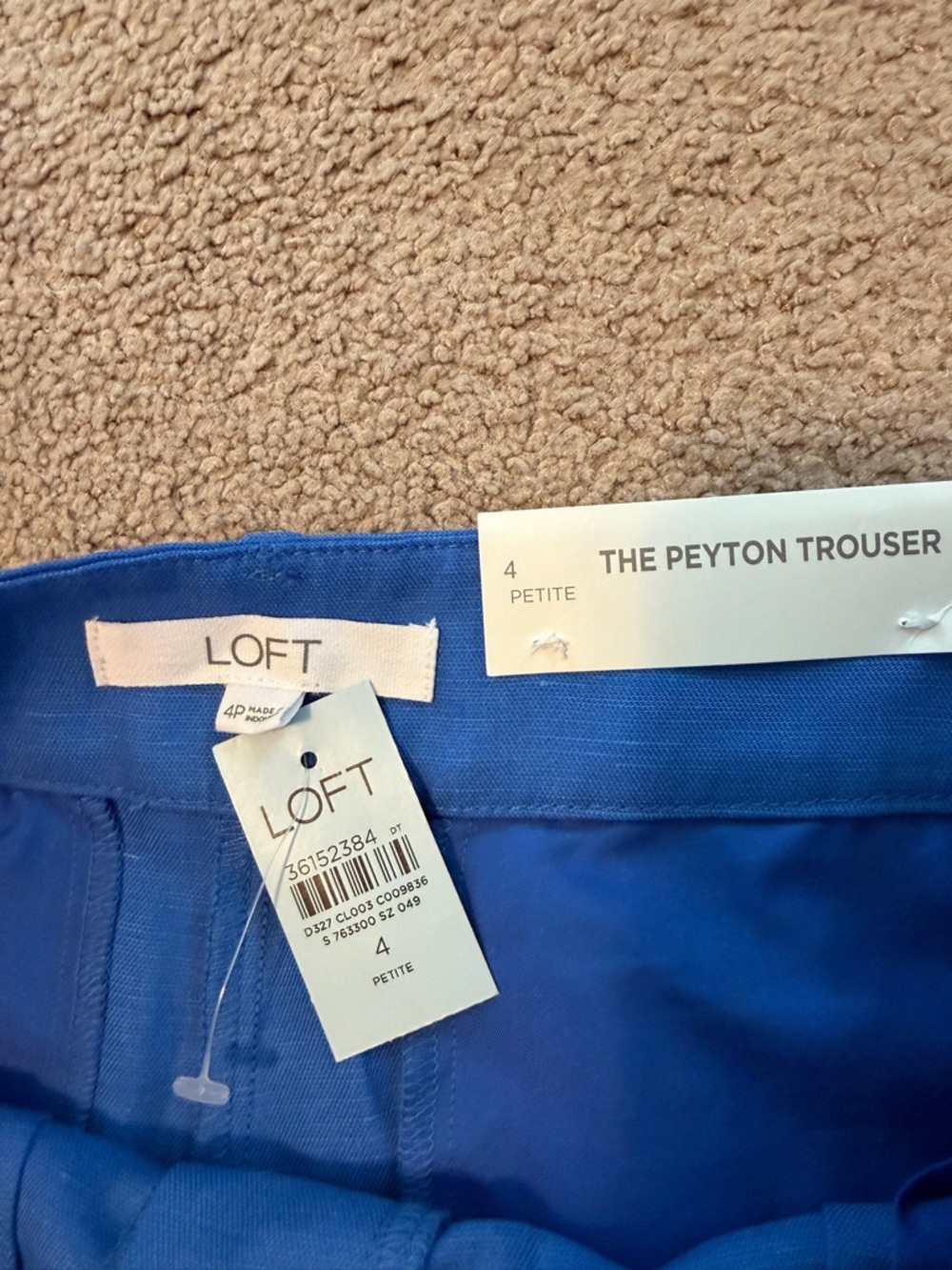 Loft blue linen blend pants - Picture 5 of 7